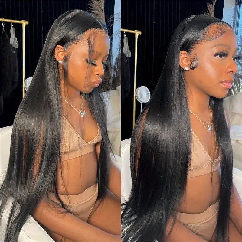 Bone Straight 13x4 Lace Front Human Hair 13x6 HD Transparent Lace Frontal Wigs Brazilian 4x4 Lace Closure Wig For Women 180%