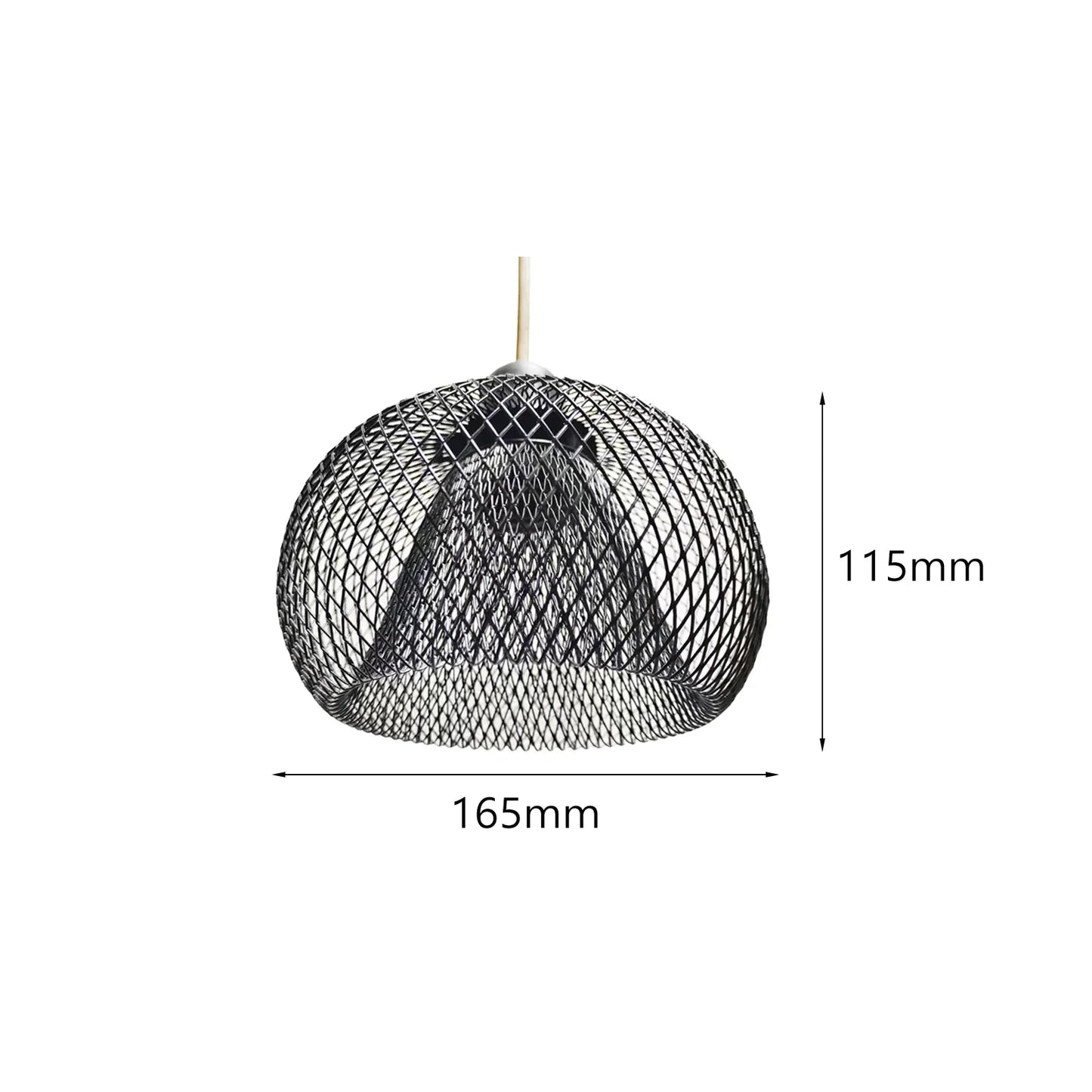 Metal Wire Pendant Lamp Shade Ceiling Light Shade Chandelier Cover Cage Guard for Home Teahouse Dining Room Cafe Hallway