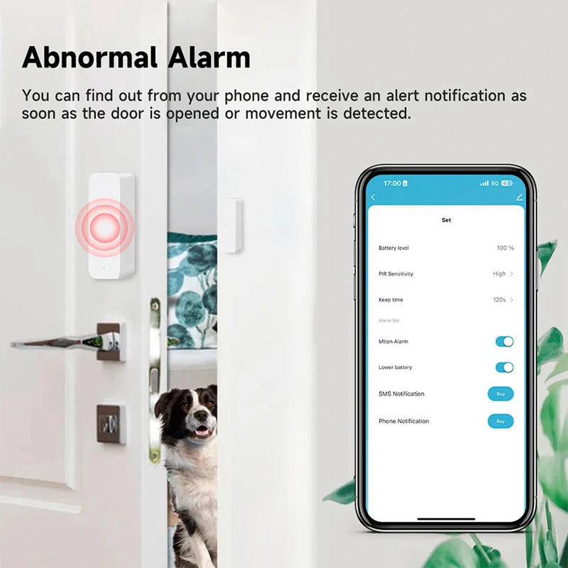 Smart Home Wireless Door Detector Door Open / Closed Alarm System for Alexa Google