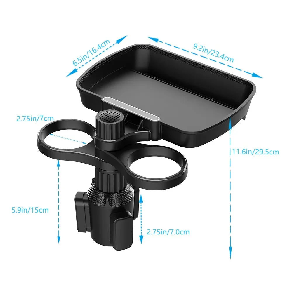 Car Seat Cup Holder Snack Tray Drink Holder