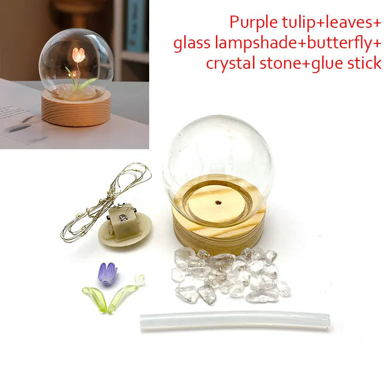 Mini Tulip Night Light Handmade DIY Materials