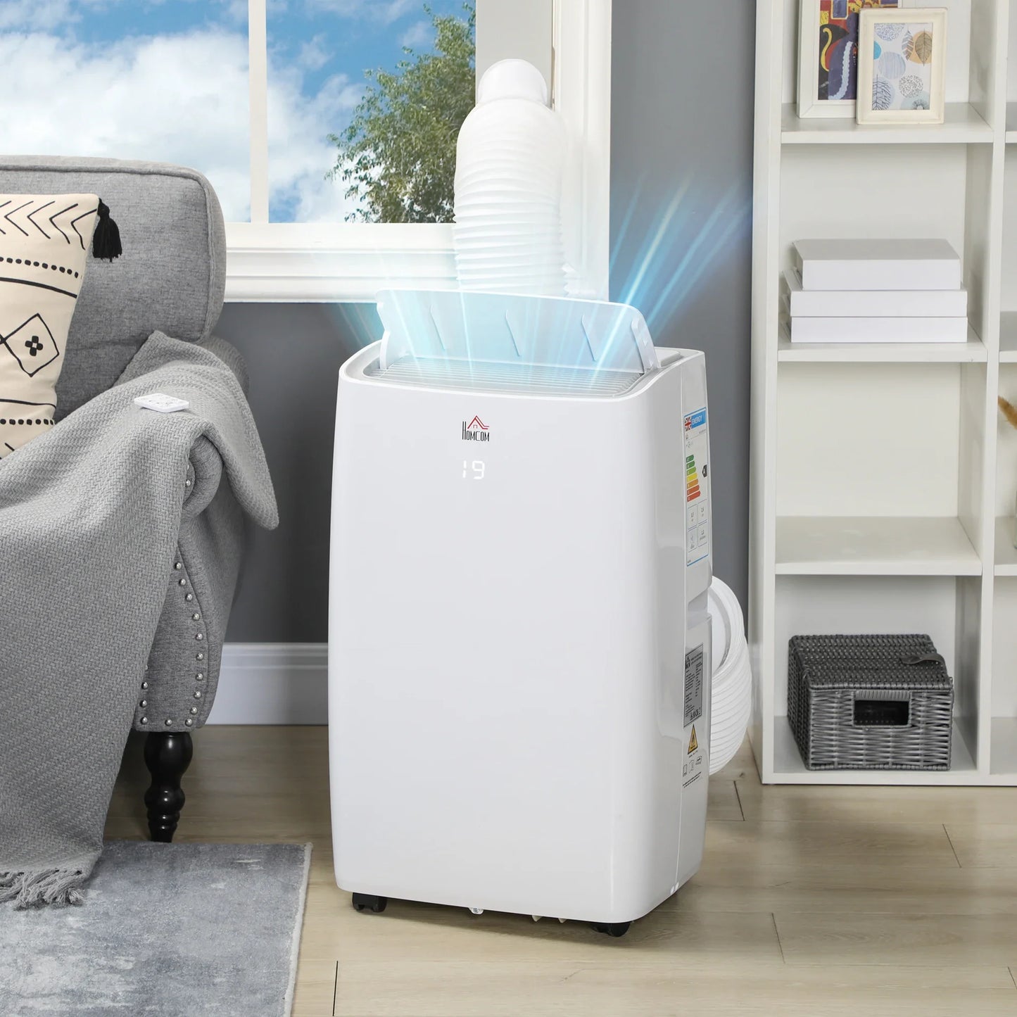 HOMCOM 12,000 BTU Portable Air Conditioner Unit with Remote, 24H Timer, 25m²
