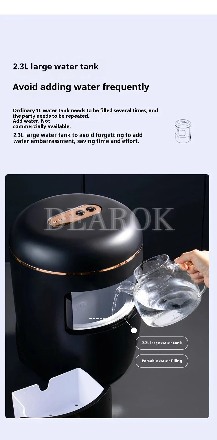 Ice Machine Dual Function Ice Maker and Water Dispenser  Perfect for Office and Home Use  2.3L   2 Kinds  Ice Size