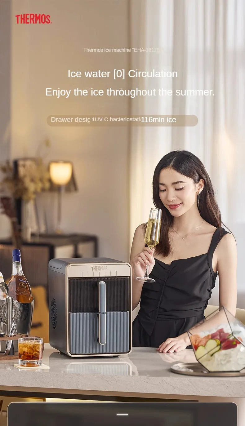 Ice Machine Home Office Fully Automatic MINI Commercial Mini Home Solid Ice Cube Machine Cafeteras Small Appliances
