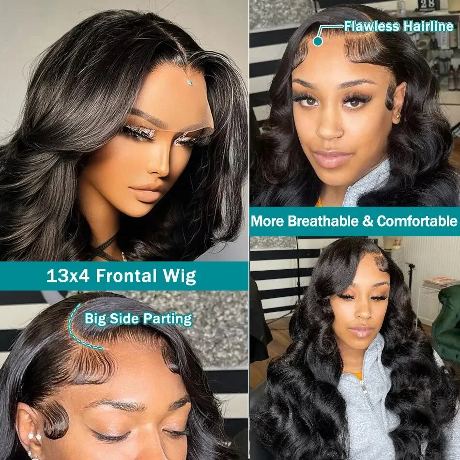 30 32 Inch Body Wave Human Hair Wigs 13x6 Hd Lace Front Wig human hair 13x4 360 Lace Frontal Wigs 4x4 Lace Closure Wig For Women