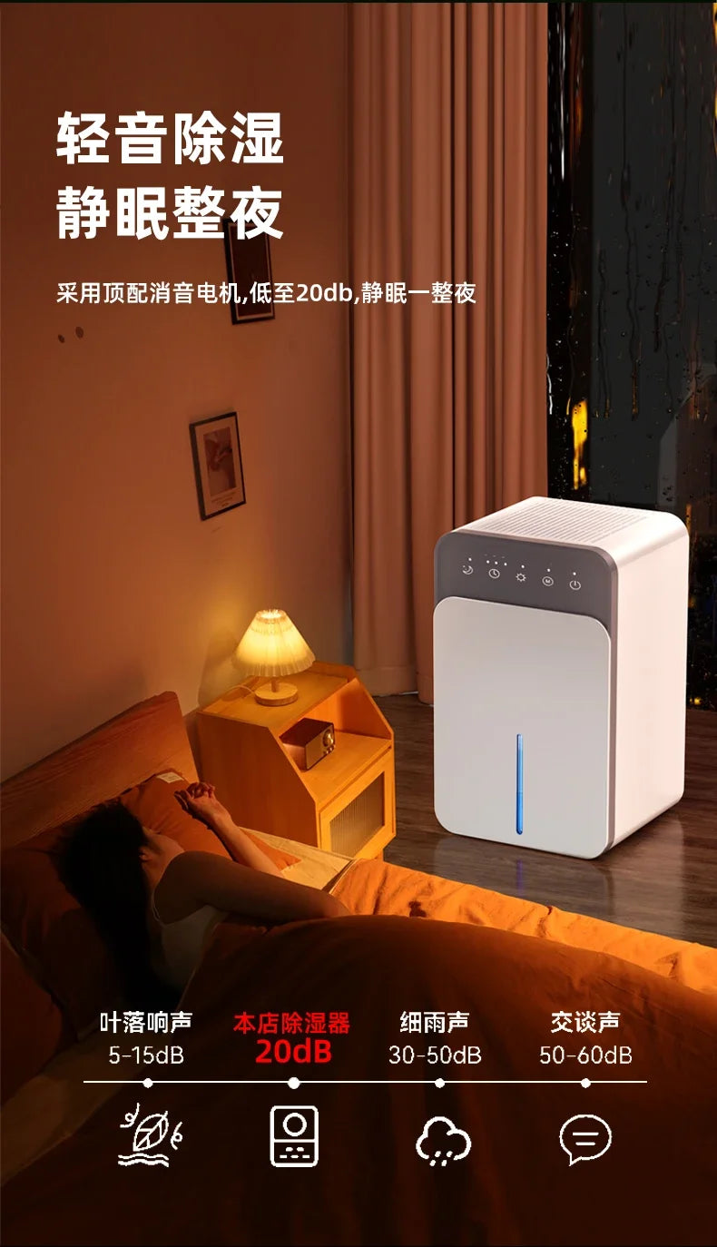 Dehumidifier - Household. Silent. Dehumidification. Indoor. Moisture Absorption. Dehumidifier. Air Drying. Return to the South.