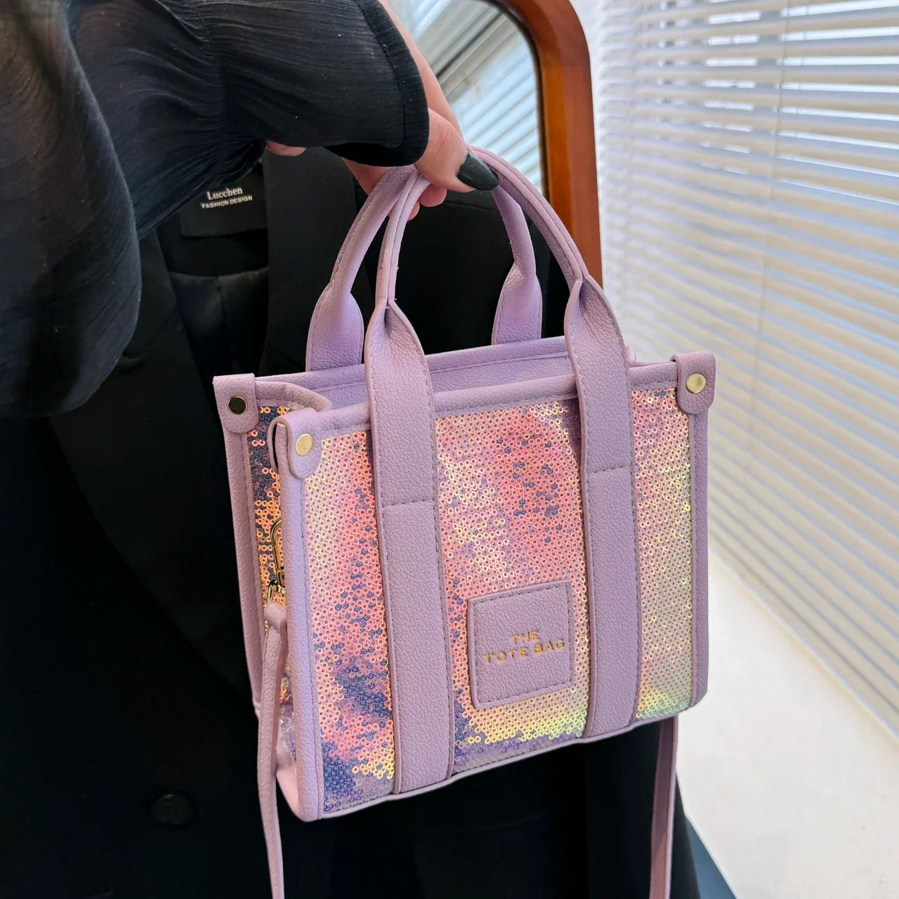 10 Color Luxury Handbag Tote For Women Fashion Sequin Clutch Bag Brand Designer Crossbody Shoulder Bag Ladies Pu Leather Bag