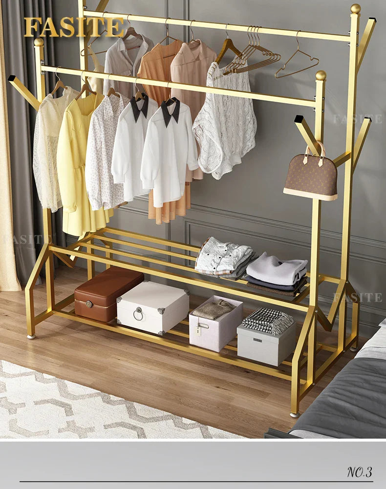 Hanger Clothing Garment Rack Clothes Wardrobes Heavy Duty Rolling Clothes Organizer with Wheel Perchero Coat Standing Coat Rack