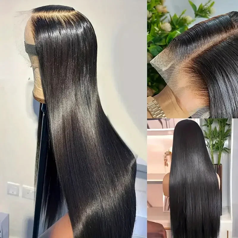 Bone Straight 13x4 Lace Front Wig 13x6 Transparent Brazilian 180% Straight Human Hair Wigs For Women 4x4 HD Lace Closure Wig