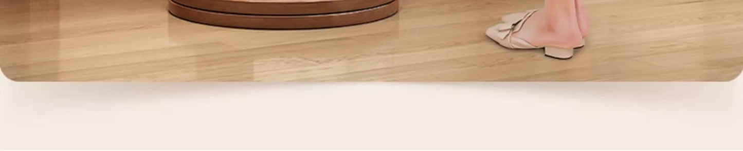 Solid wood hanger bedroom floor coat rack with mirror integrated