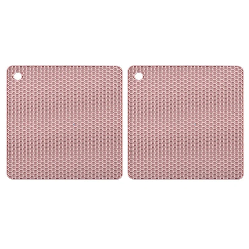 2/4 PCS Multifunction Heat Resistant Silicone Mat Drink Cup Coasters Nonslip Pads Pot Holder Table Placemat Kitchen Accessories