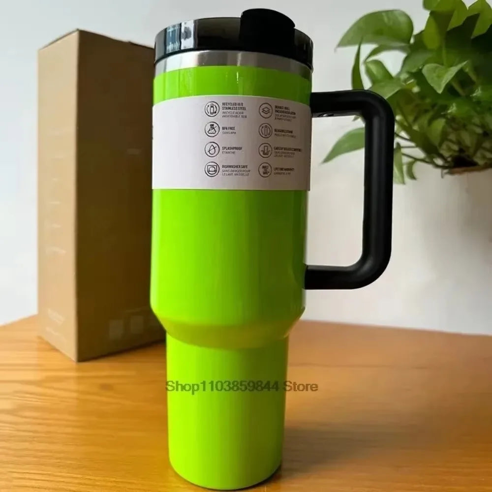 2025 new Large Capacity 40Oz Stainless Steel Vacuum Flask - Insulated Tumbler Cup with Lids and Straws, Perfect for Travel