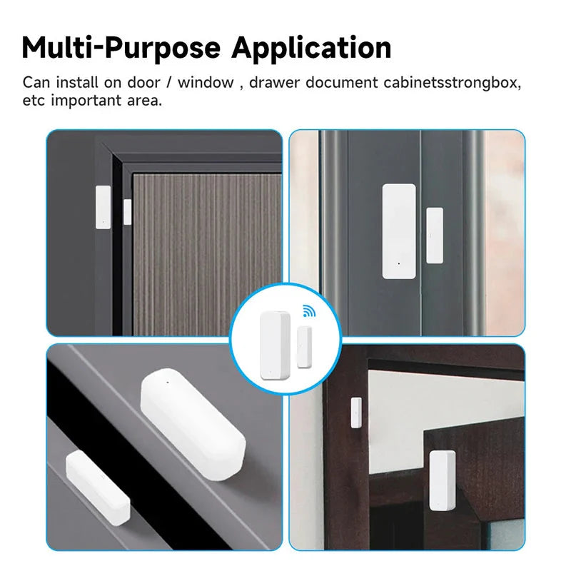 Smart Home Wireless Door Detector Door Open / Closed Alarm System for Alexa Google