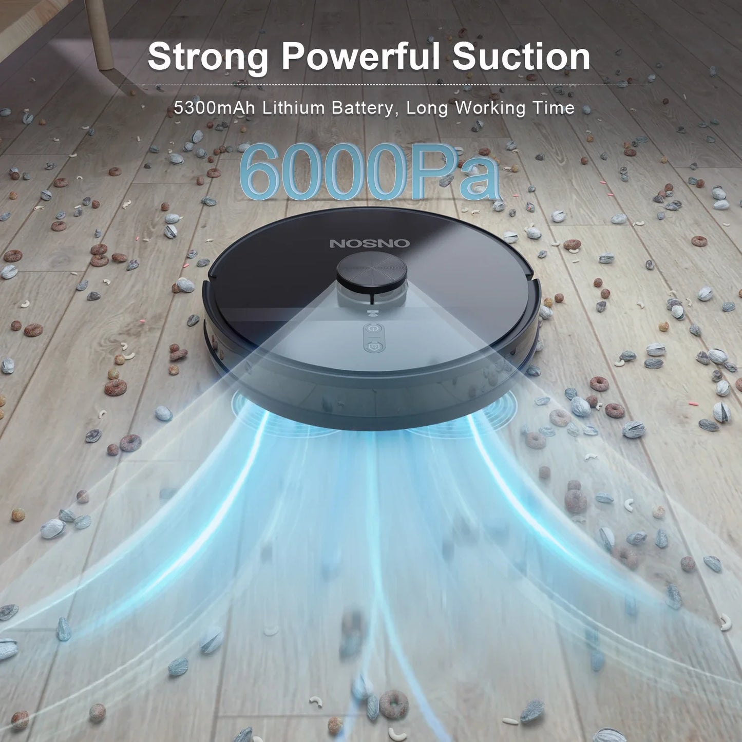 OMESER D900 Robot Vacuum Cleaner with Auto-empty Dock, 6000PA Suction, Multi-Floor Maping, Customized Wet Dry Room Cleaning