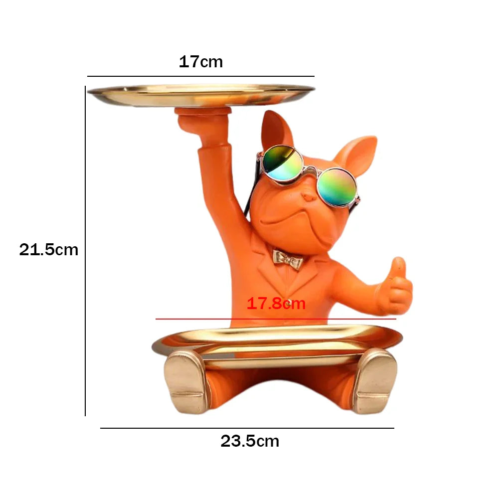 Bulldog Cool Sculpture Dog Ornament