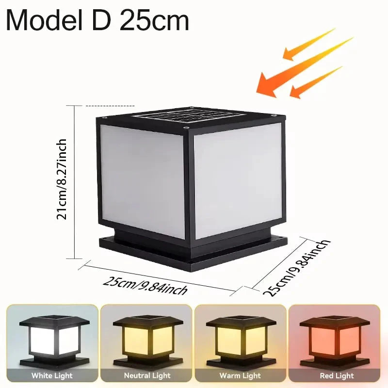 LED Solar Outdoor Light Pillar Solar Lights Waterproof