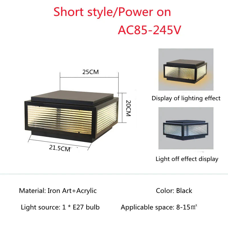Outdoor LED Solar Door Lamp Waterproof