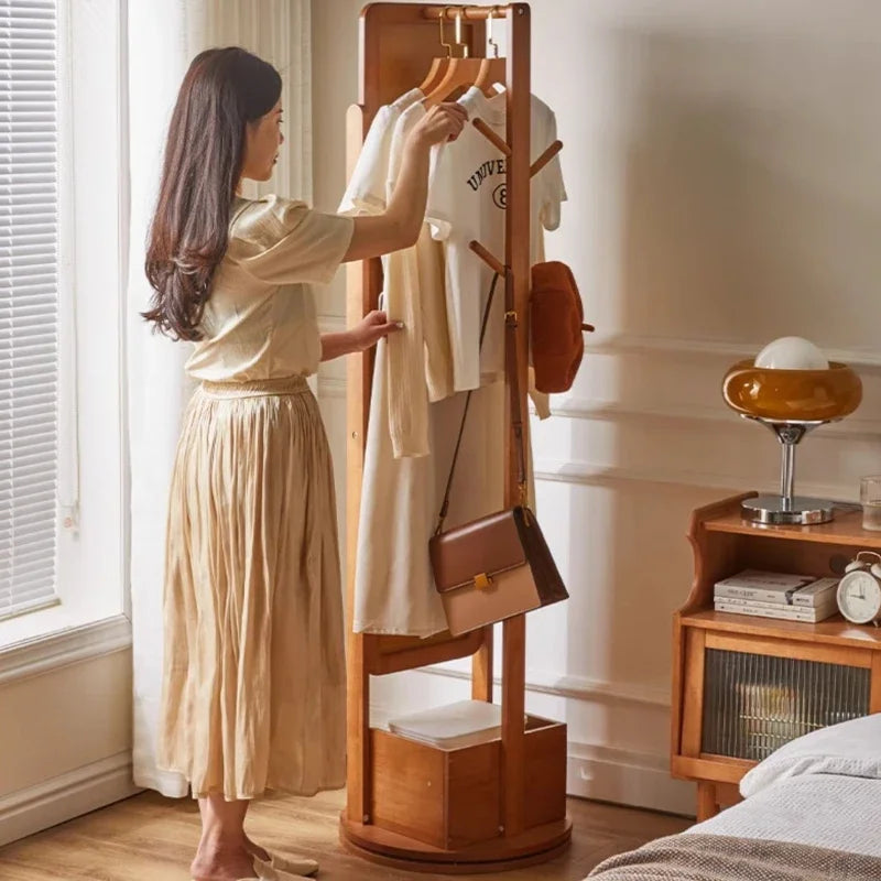 Full Length Mirror Cabinet Rotating Wooden Dressing Modern Creative Mirror Cabinet Minimalist Espejos De Piso Storage Furniture
