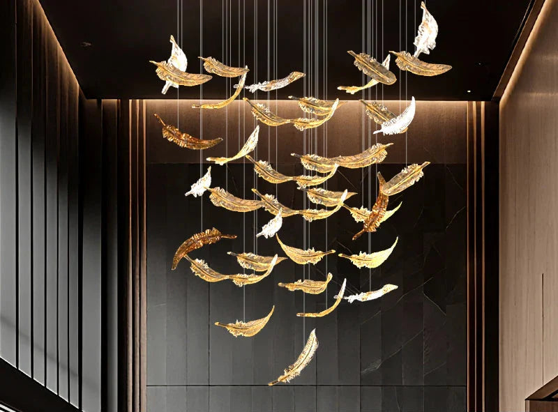 luxury Glass Hanging  Led Chandelier