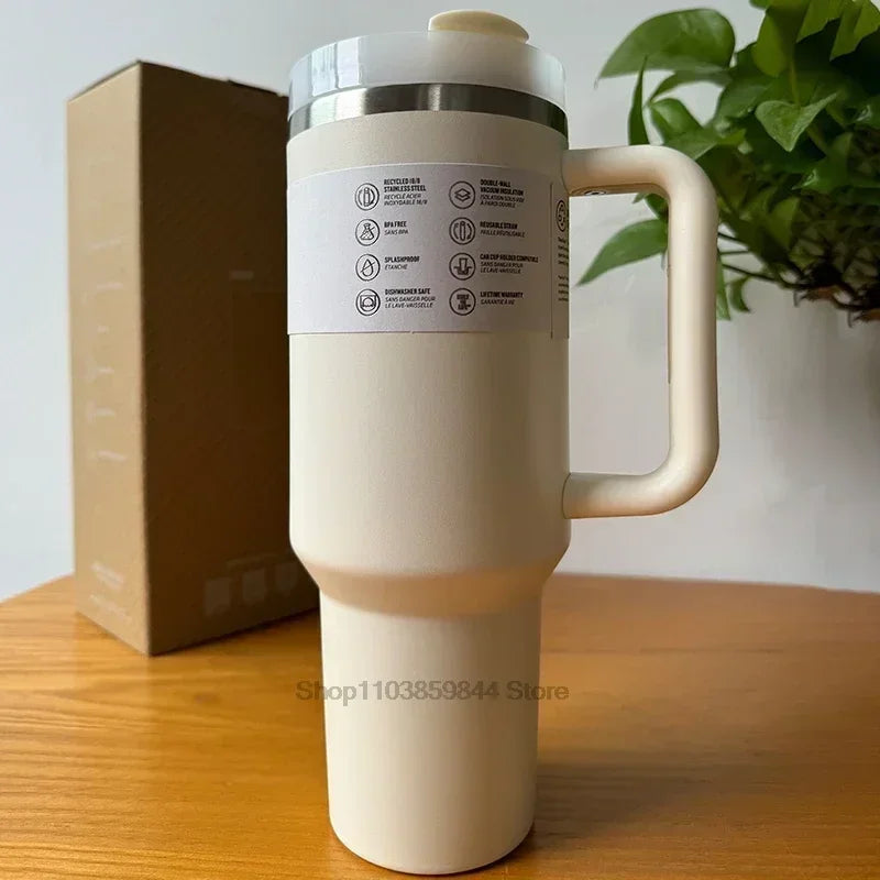 2025 new Large Capacity 40Oz Stainless Steel Vacuum Flask - Insulated Tumbler Cup with Lids and Straws, Perfect for Travel