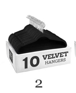 10pcs Velvet Non-Slip Clothing Hangers,45CM Seamless Flocking Hanger Dry and Wet Wardrobe Storage Adult Magic Cloth Hanger