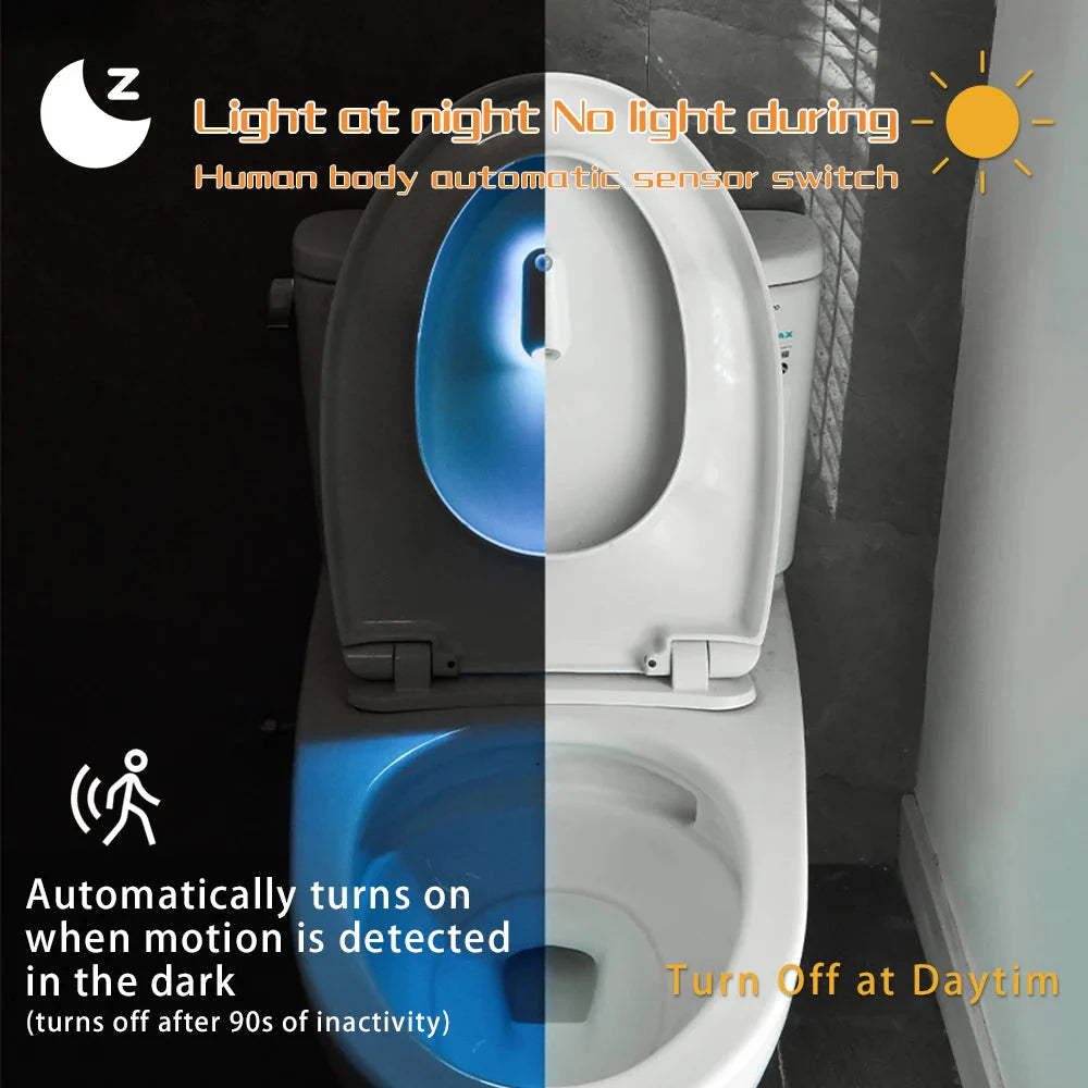 LED Smart Motion Sensor Night Light, Toilet Seat Lights