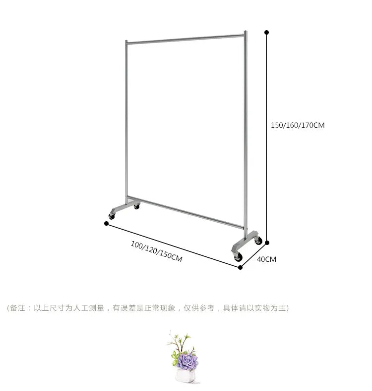 Clothes Storage Rod Stand Wheels Mobile Folding Clothes Drying Hangers Rail Golden Balcony Colgador De Ropa Bedroom Furniture