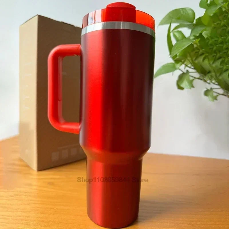 2025 new Large Capacity 40Oz Stainless Steel Vacuum Flask - Insulated Tumbler Cup with Lids and Straws, Perfect for Travel