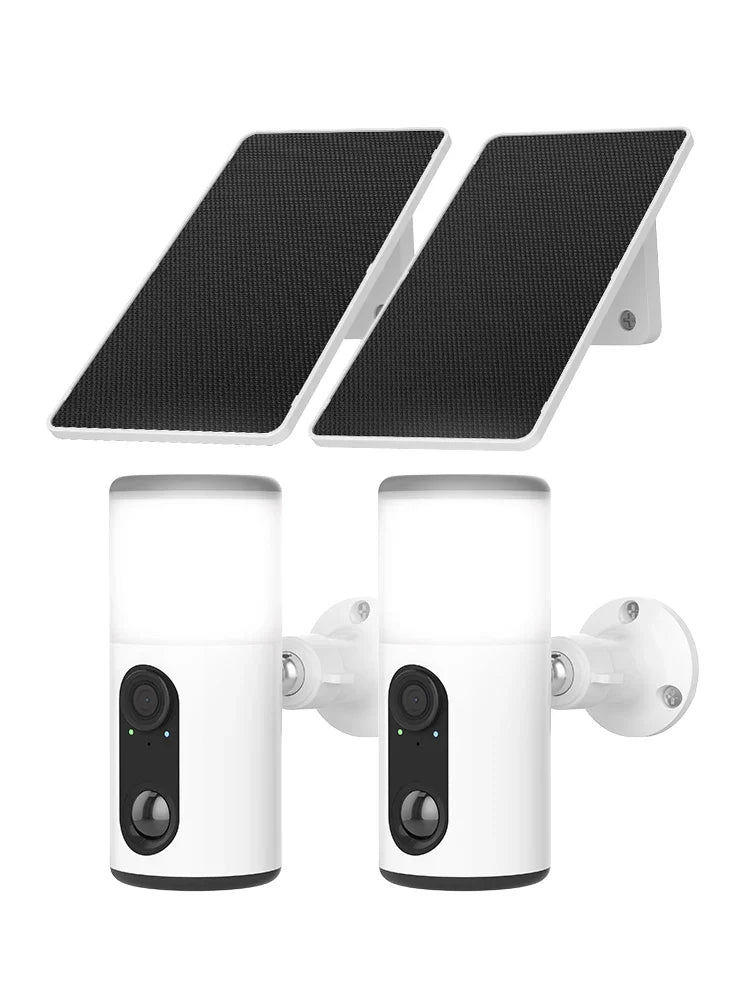 2K Solar Floodlight Wifi Camera Two Way Audio , Night Vision Outdoor Wireless, Waterproof