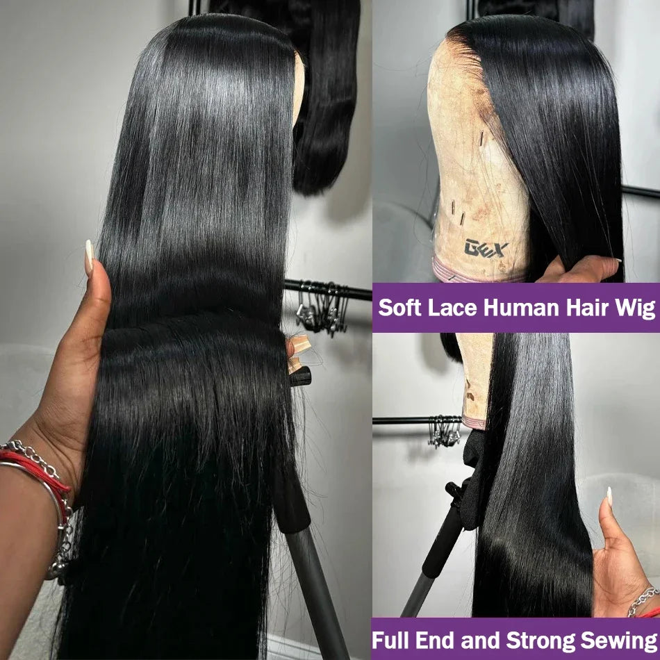 Smooth Straight 13x4 Lace Front Wigs Human Hair 13x6 Transparent Lace Frontal Wigs Human Hair PrePlucked 4x4 Lace Wigs For Women