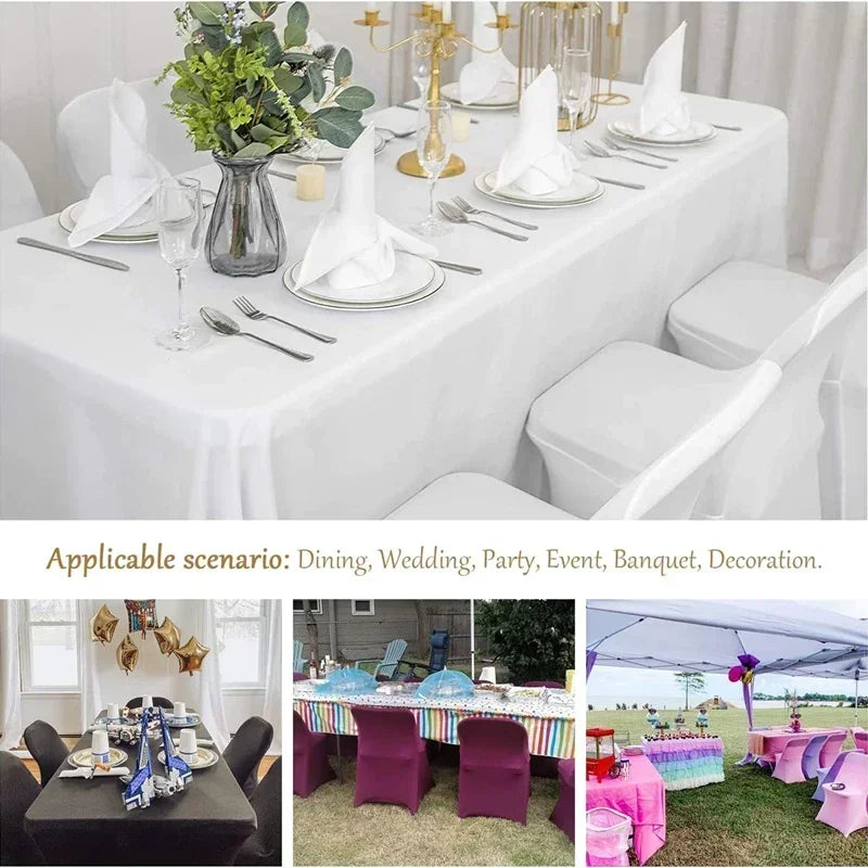 10Pcs Solid Color Chair Cover Spandex Slip Cover Stretch Wedding Banquet Party Reataurant Banquet Hotel Dining Chair Covers