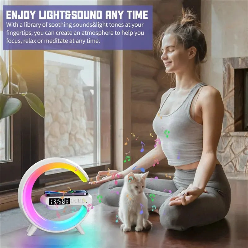 Wireless Charger Pad & Night Light Lamp Alarm Clock