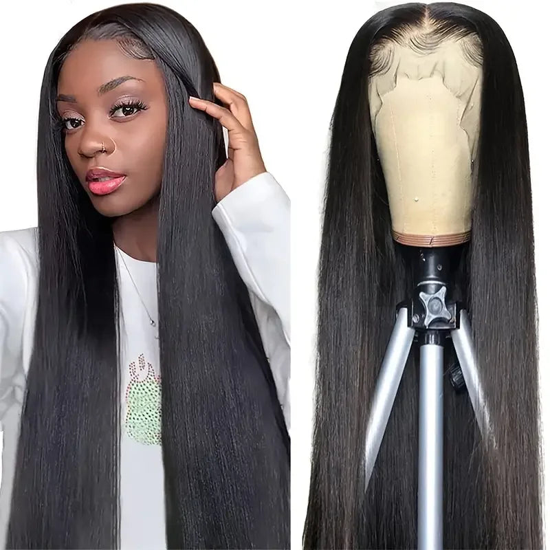 Bone Straight 13x4 Lace Front Wig 13x6 Transparent Brazilian 180% Straight Human Hair Wigs For Women 4x4 HD Lace Closure Wig