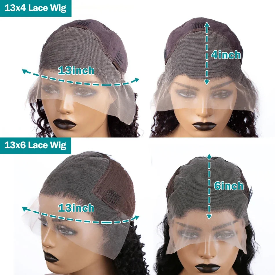 Body Wave 360 Lace Front Wig Human Hair 30 38 Inches High Density Lace Wig Water Wave HD 13x4/6 Lace Wig Human Hair Pre Plucked
