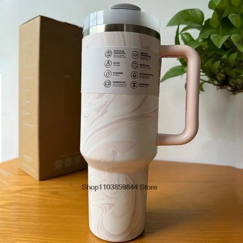 2025 new Large Capacity 40Oz Stainless Steel Vacuum Flask - Insulated Tumbler Cup with Lids and Straws, Perfect for Travel