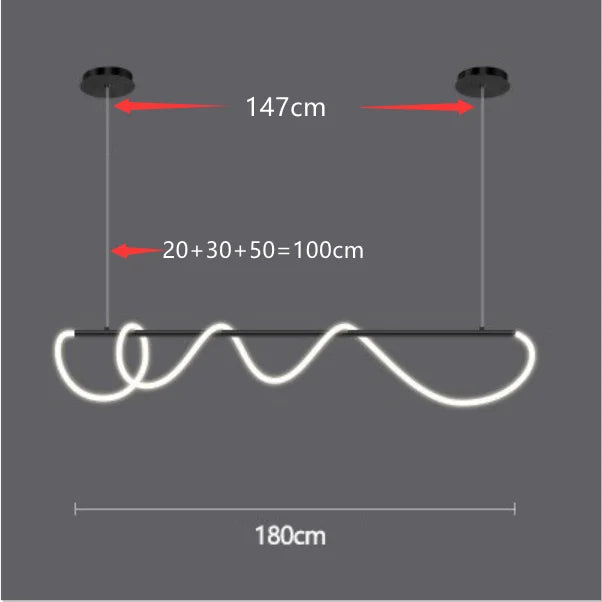 Modern Long Hose Led Ceiling Chandelier