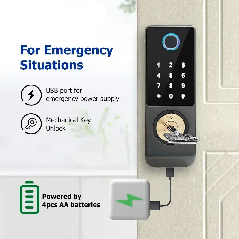 Wifi Fingerprint Smart Door Lock Outdoor