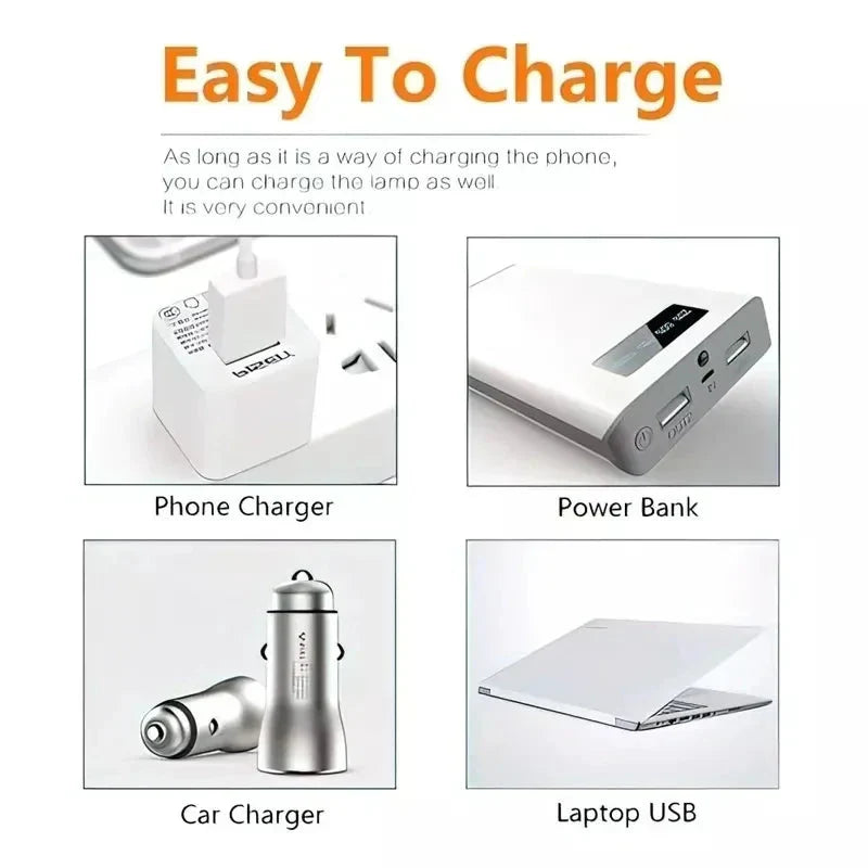USB Rechargeable LED Emergency Lights Outdoor Portable