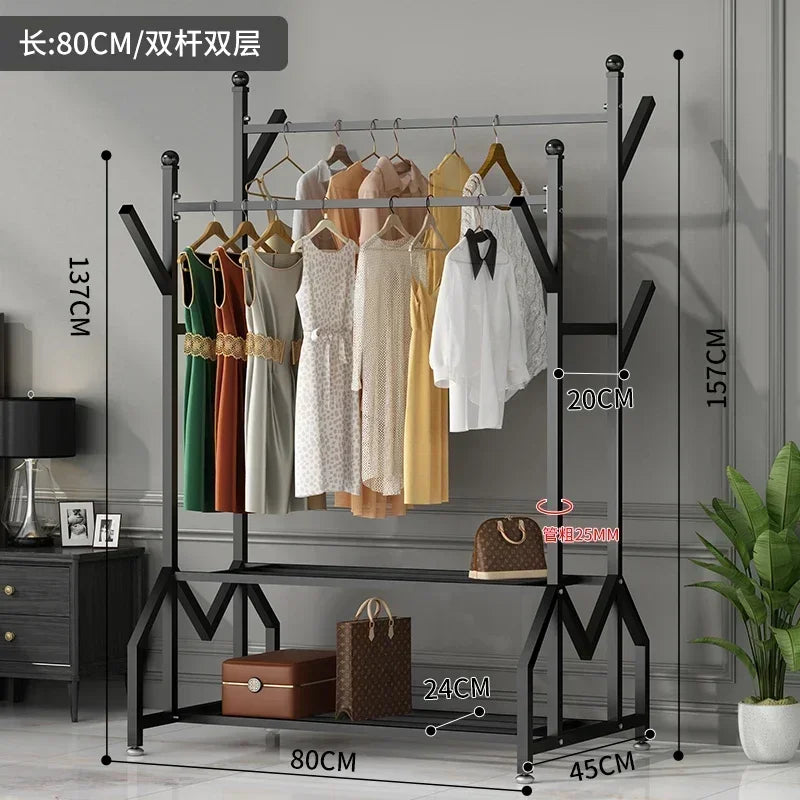 Hanger Clothing Garment Rack Clothes Wardrobes Heavy Duty Rolling Clothes Organizer with Wheel Perchero Coat Standing Coat Rack