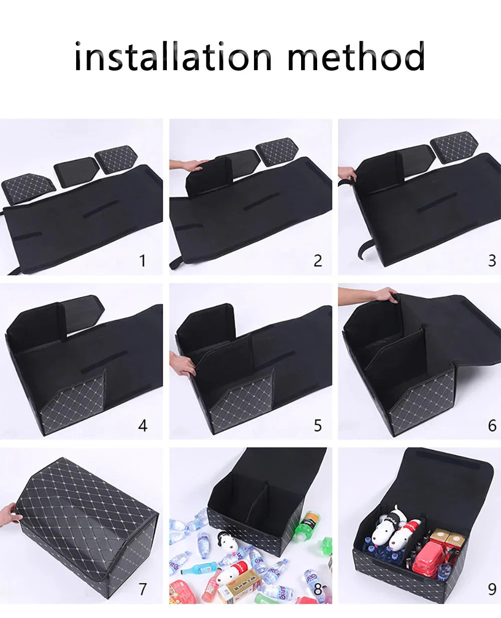 Multipurpose Collapsible Car Trunk Storage Organizer