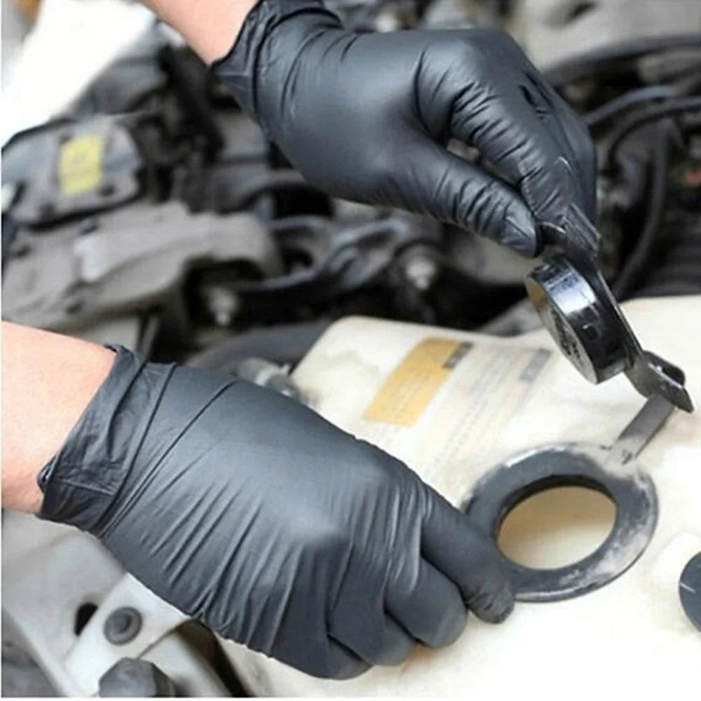 100 Pack Disposable Black Nitrile Gloves For Household Cleaning Work Safety Tools Gardening Gloves Kitchen Cooking Tools Tatto