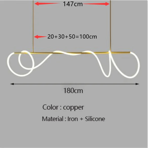 Modern Long Hose Led Ceiling Chandelier