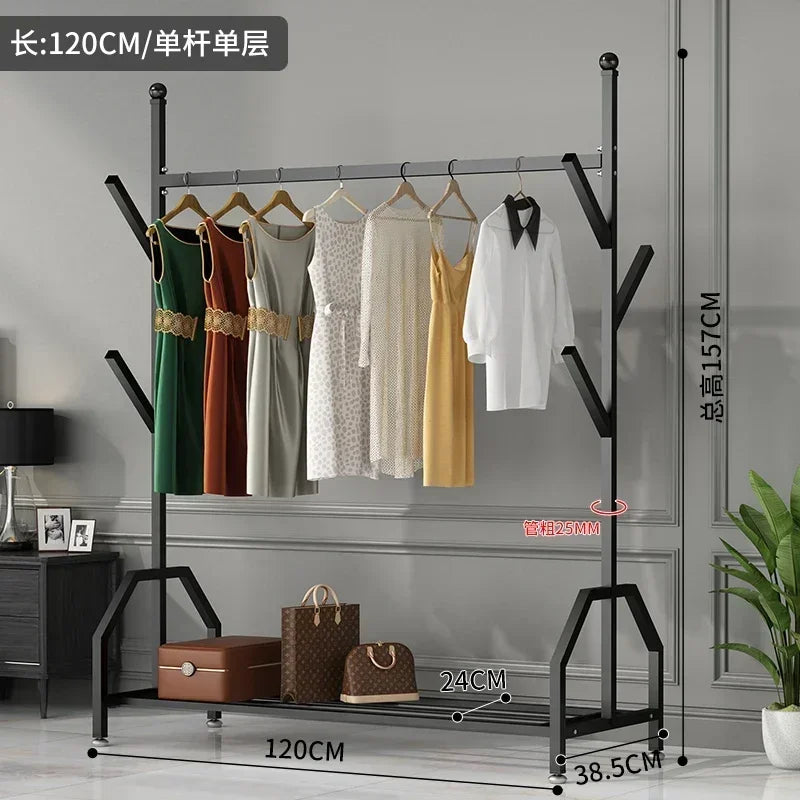 Hanger Clothing Garment Rack Clothes Wardrobes Heavy Duty Rolling Clothes Organizer with Wheel Perchero Coat Standing Coat Rack