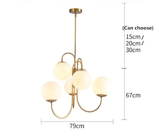 Modern Glass Ball Led Pendant Lights