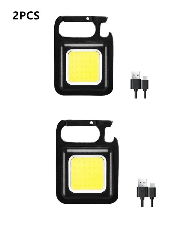 Mini LED 1800LM Flashlight Keychain Multifunctional Portable