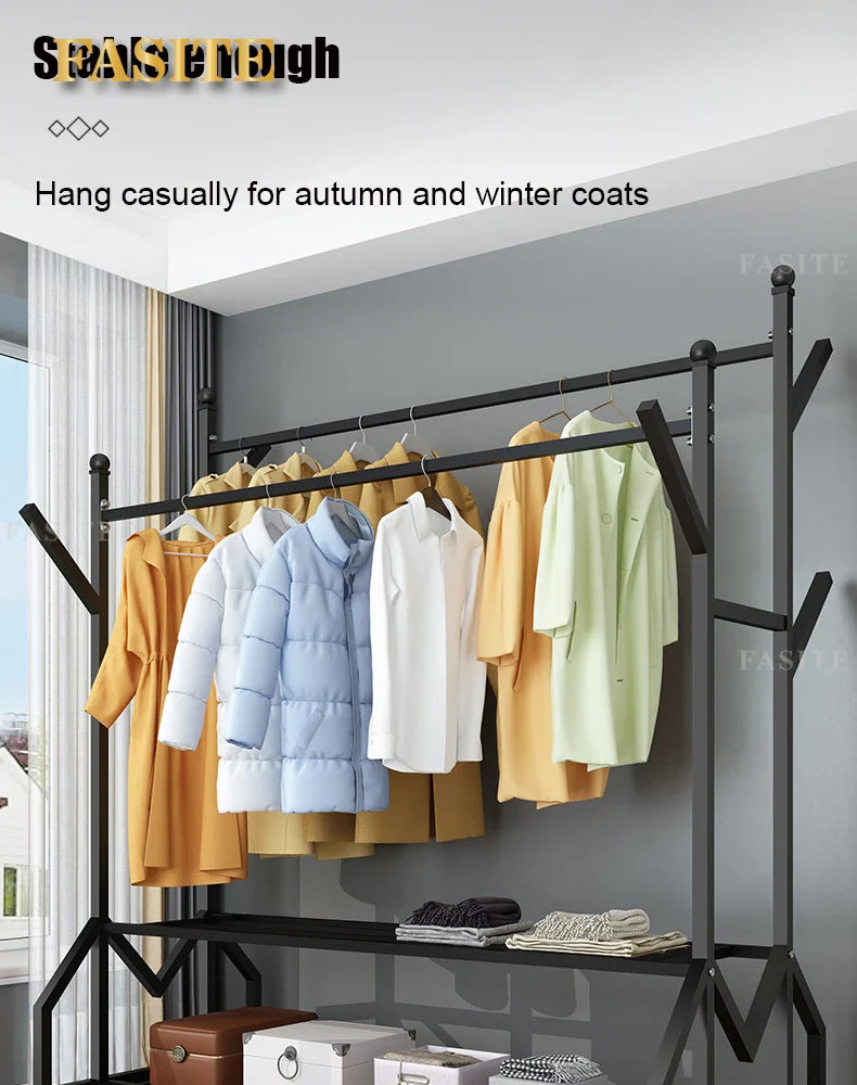 Hanger Clothing Garment Rack Clothes Wardrobes Heavy Duty Rolling Clothes Organizer with Wheel Perchero Coat Standing Coat Rack