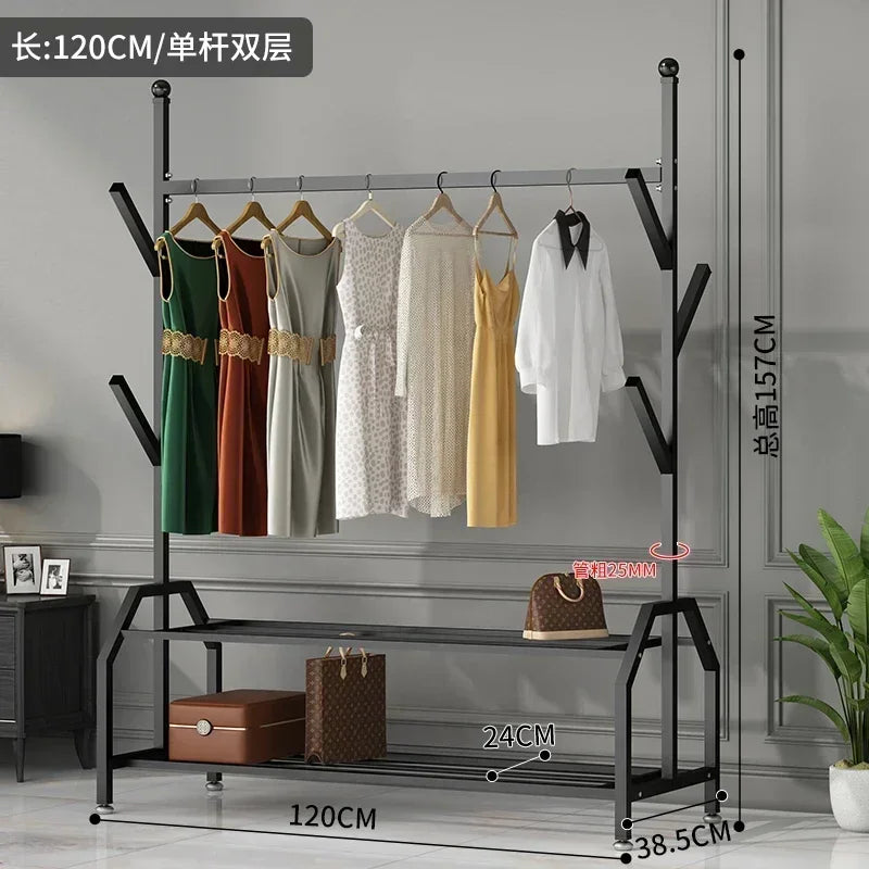 Hanger Clothing Garment Rack Clothes Wardrobes Heavy Duty Rolling Clothes Organizer with Wheel Perchero Coat Standing Coat Rack