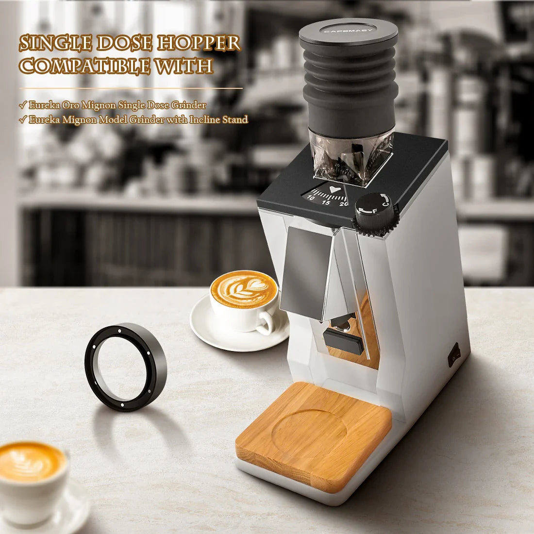 CAFEMASY Coffee Beans Grinder Single Dose Hopper Bellows For Eureka Oro Mignon Coffee Grinder Bean Bin Blowing Cleaning Tools