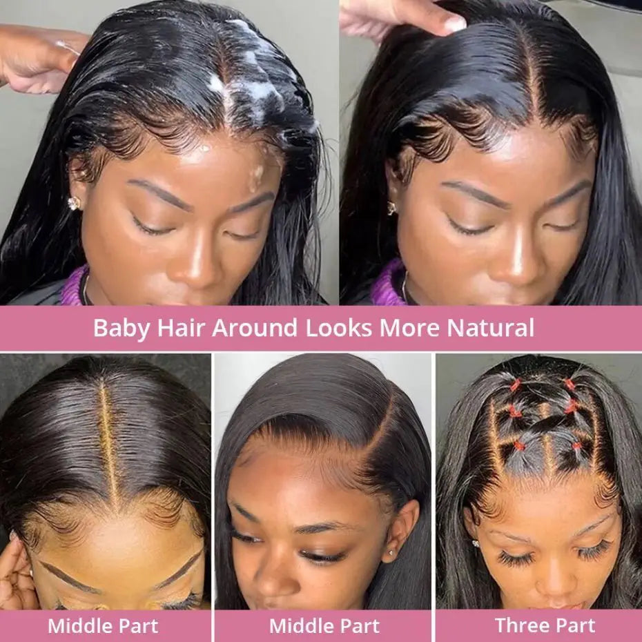 Straight Glueless Wigs Ready To Go Human Hair 4x6 5x5 Lace Closure Wig For Black Women 180% Brazilian Remy 13x4 Lace Front Wig