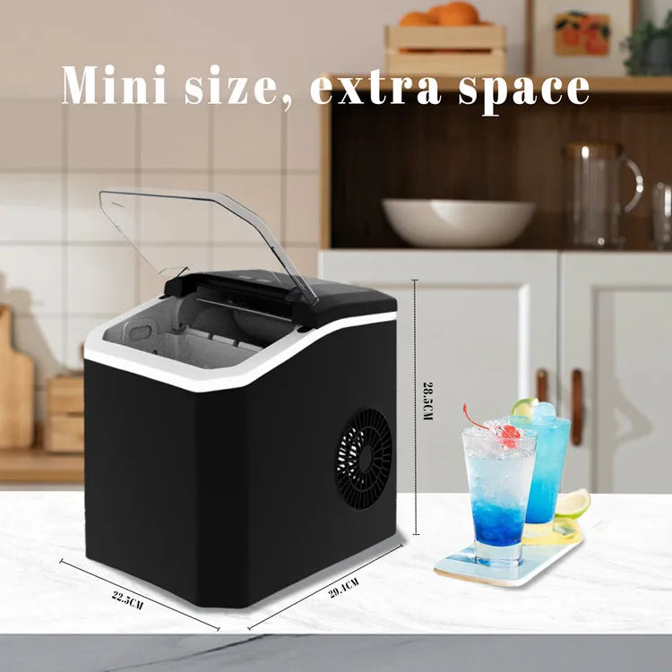 Household One-key Operation Stainless Steel Plastic Small Ice Maker Commercial Simple Operation
